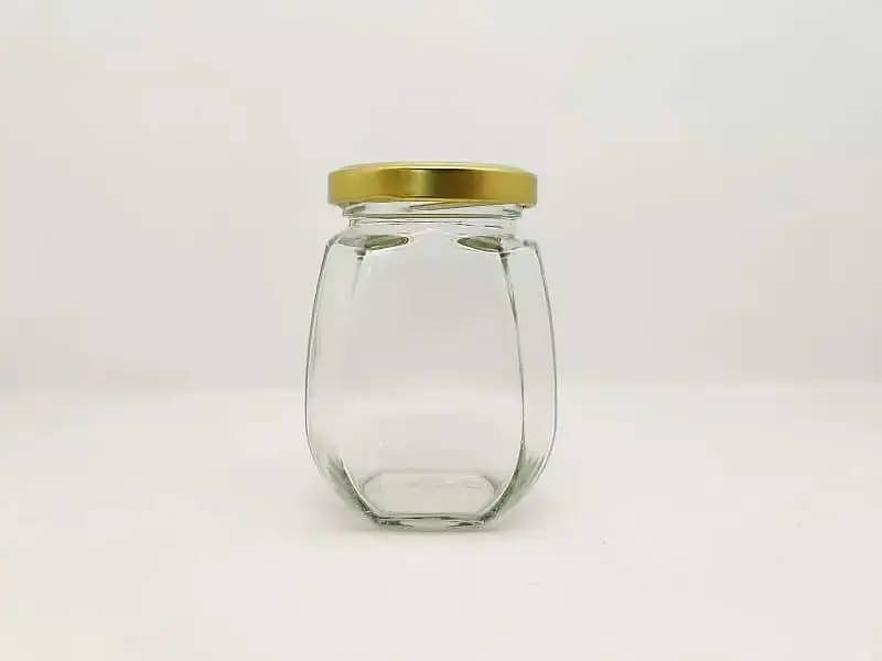 Glass Bottles, Glass Jars|Square glass jar|Hexagon jar|Round glass ja 12