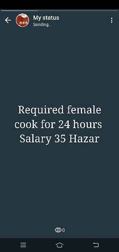 24 ghante ki female cook chaye urgently