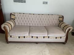 7 seater Sofa Set white color slightly used very good condition