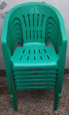 Imported Solid Plastic Chairs Set Of 6 Pieces