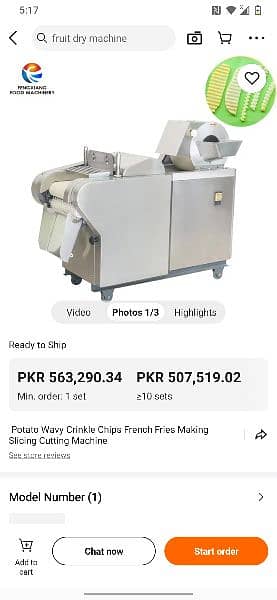 potato crinkle cutting machine 10