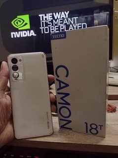 Tecno camon 18t with box and charger 0