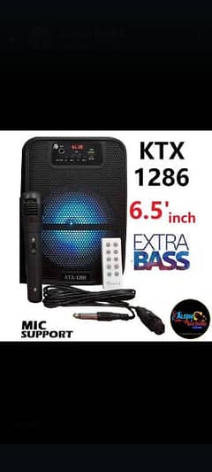 GTS-1286
 Bluetooth speaker 
 Size" 6.5" inch 0