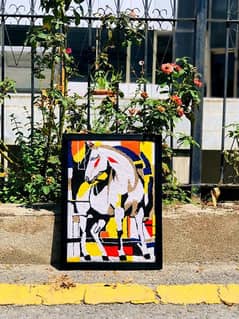 Horse Abstract Art Frame 0