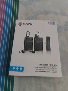 BOYA wireless microphone system.