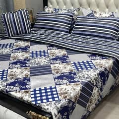 7 PCs cotton salonica printed comforter set