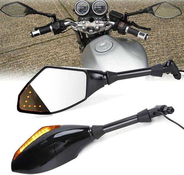 LED side mirrors for  cb150,ybr,gr,etc 0