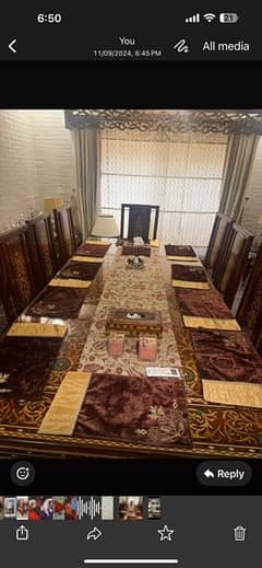 Brand new dinning table with 10 chairs