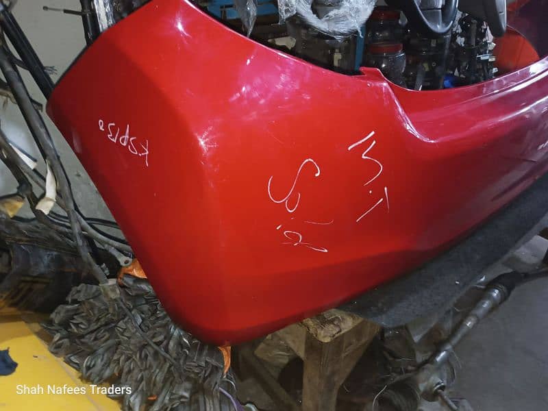 Toyota Vitz 2011-2013 Front and Back Bumper Red - Vitz Ksp130 Bumpers 12