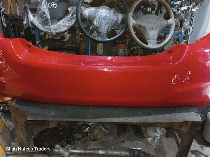 Toyota Vitz 2011-2013 Front and Back Bumper Red - Vitz Ksp130 Bumpers 13