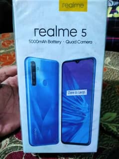 Realme 4/64 gb 10/10 variant blue color with box, charger & back cover