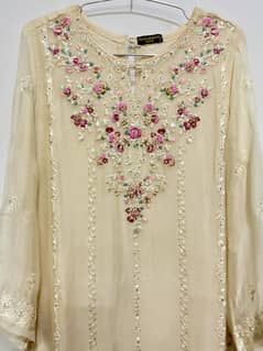 Agha Noor Embroidered Pure chiffon