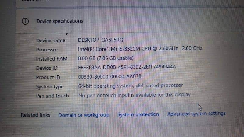 Fujitsu Lifebook E752, core i5 3rd gen, 8GB ram, 256 hard 2