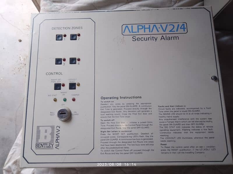 Bentley alpha security alarm 3