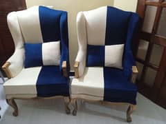 new condition 3 + 2 + 1 + 1 sofa set with high back chairs