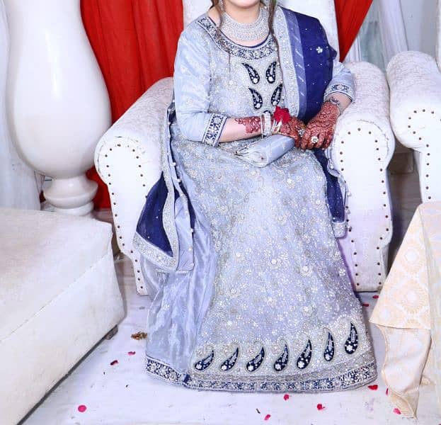 grey organza bridal sharara 1