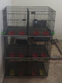 6 partition cage available for dogs cats hens and birds