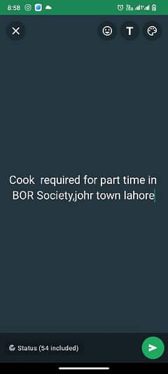 required Cook for home for 0