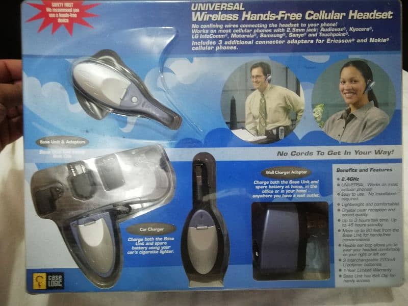 Universal wireless hand-free cellular headset 0