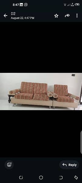 Seven seater Sofa set with Trinted Glass  Central Table 1