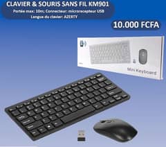 KM901 Keyboard Mouse Combo 2.4G Wireless Mini Keyboard And Mou