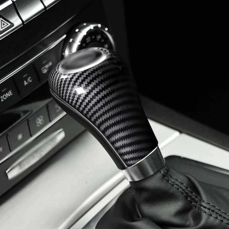 Carbon Fiber Gear Shift Knob Cover C63 W204 W212 A C E G GLS Class 2