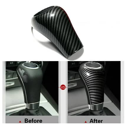 Carbon Fiber Gear Shift Knob Cover C63 W204 W212 A C E G GLS Class 7