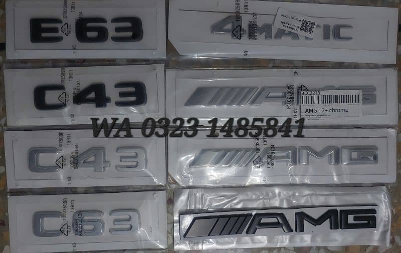 AMG C63 C42 E63 6.3 TURBO Mercedes Benz Audi BMW Trunk Digi Logo 2