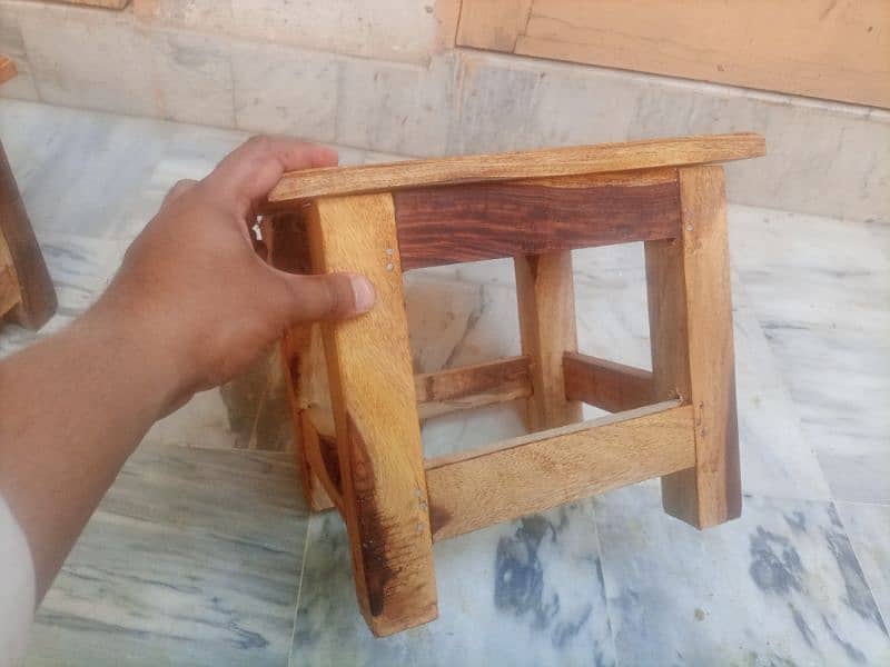 Handcrafted Wooden Stool for Indoor Outdoor Activities 3