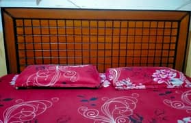 king size Bed + 8 inch Mattress for sale (only 1 month used)