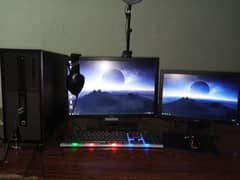 HP ProDesk 600 G1 Gaming PC with Dual Monitors Full Setup