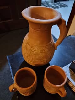 Clay Jug 2.5 liter with 2 Cups