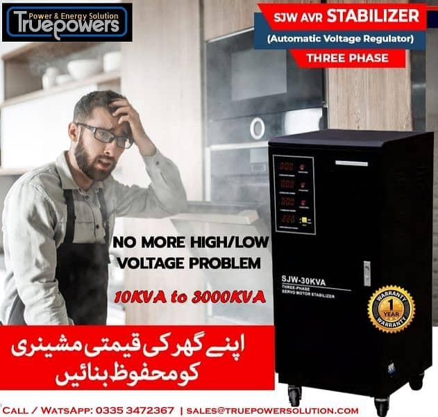 Stabilizer AVR 1MW 2MW 800KVA 500KVA 300KVA 200KVA 100KVA Solar 6