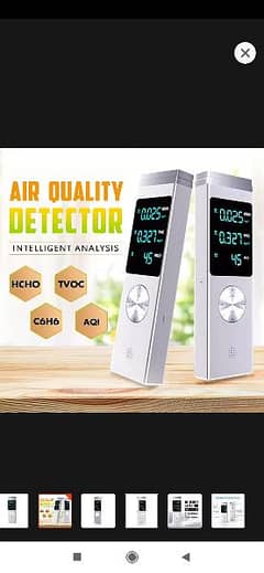 USB Rechargeable Humidifier Air Quality Monitor CO2 Meter Purifi