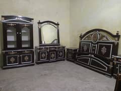 complete bed set for sale bed dressing side table showcase almari