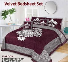 velvet bedsheet set for bridal