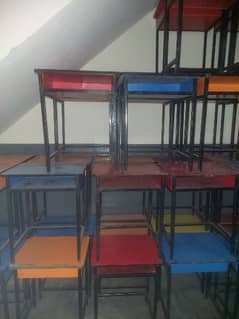 school chairs with single and double student bench sale neat and clean