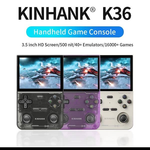 KINHANK K36 Retro Handheld  64GB with 16000+ Games, (Price final hain) 0