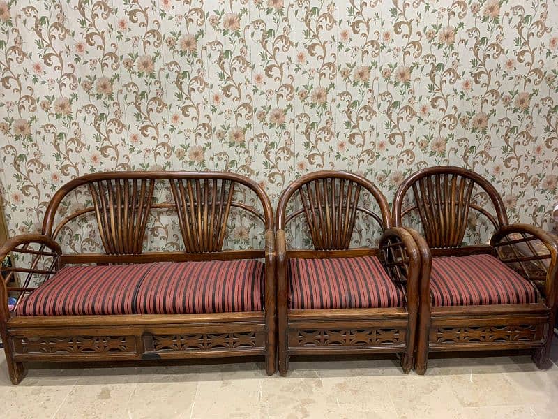 wooden sofas set 0