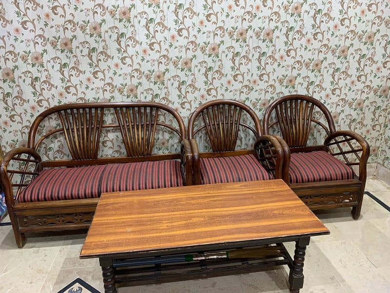 wooden sofas set 1