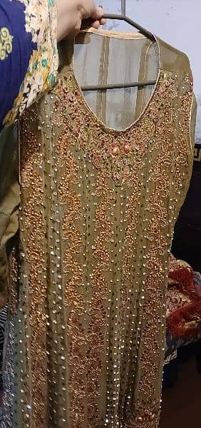 wedding dress/Embroidery Frock/walima maxi/party wear/long frock/dress 8