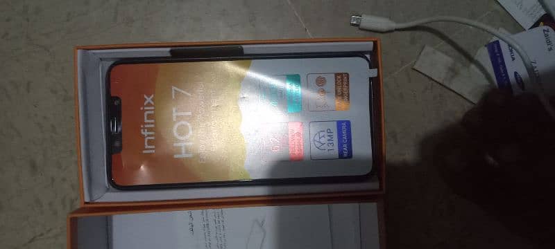 infinix hot 7 x624 new condition with box and adapter 8