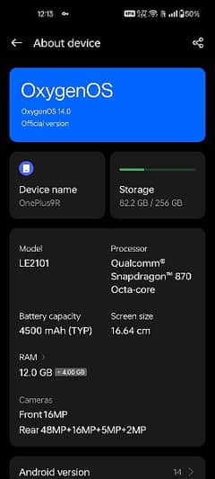 OnePlus 9R 12/256 0