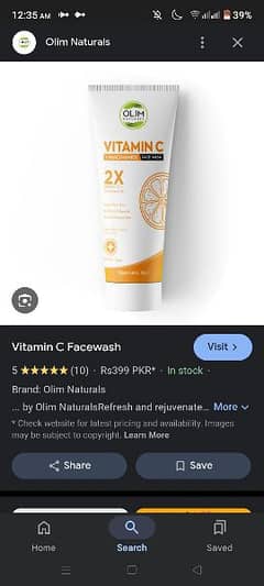 Olim vitamin c face wash 50ml for glowing skin