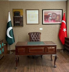 Pakistan flag / Custom Flag with steek Pole, Cone-Shaped, Turkish Flag