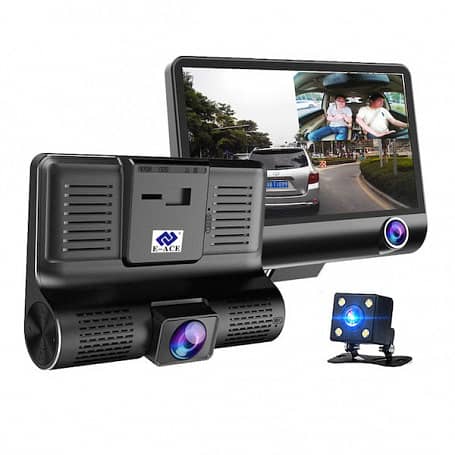 Car Cam 3 Camera Lens WDR Dashcam Video Car DVR Full HD 1080P 4