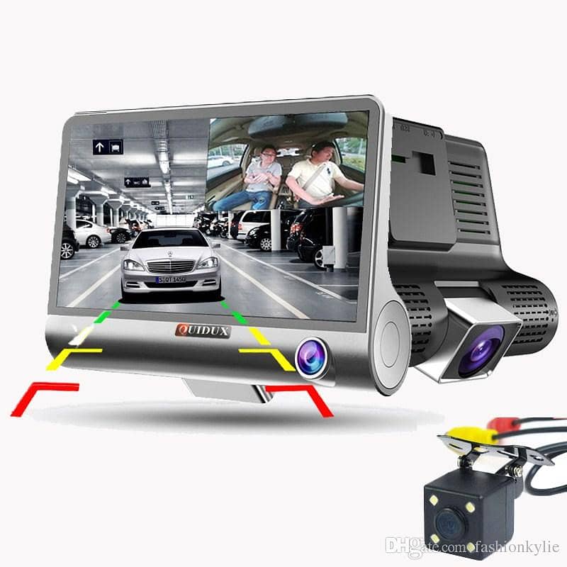 Car Cam 3 Camera Lens WDR Dashcam Video Car DVR Full HD 1080P 6