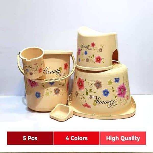 BATHROOM SET 5PCS BY BEAUTY IN Good QUALITY 3