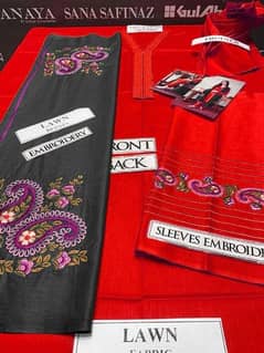 •  Fabric: Lawn
•  Pattern: Embroidered
•  Shirt Front -