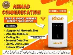 Ufone 4g device All Sim wark